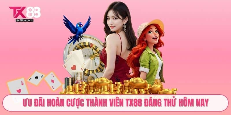 Ưu đãi hoàn cược thành viên TX88 đáng thử hôm nay